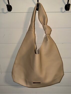 Vince Camuto Knotted Shoulder Hobo in Beige